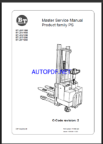 BT LSR1200, LSV1600, LSV1250, LST1350, LSF1250 Electric Stacker Master Service Manual