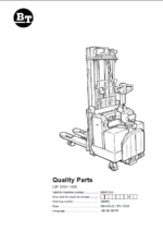 BT LSF 1250, LSF1600 Pedestrian Stacker Quality Parts Manual