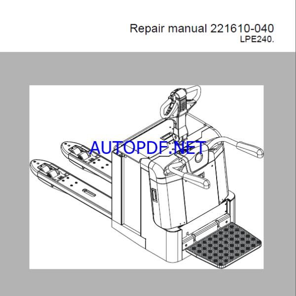 BT LPE240 Electric Pallet Truck Repair Manual