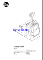 BT LPE240 Electric Pallet Truck Quality Parts Manual