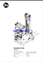 BT RRE120B Reach Truck Quality Parts Manual