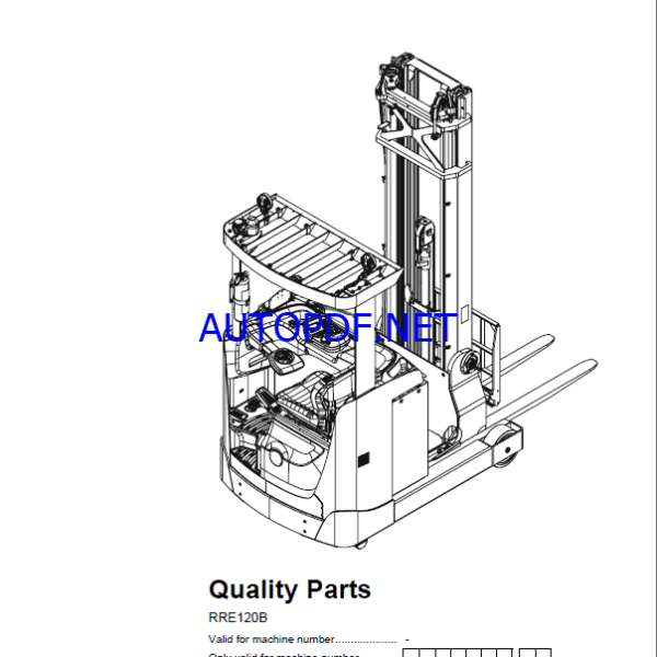 BT RRE120B Reach Truck Quality Parts Manual