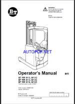 BT RR M12, M12C, RR M14, M14C, RR M16, M16C Reach Truck Operators Manual