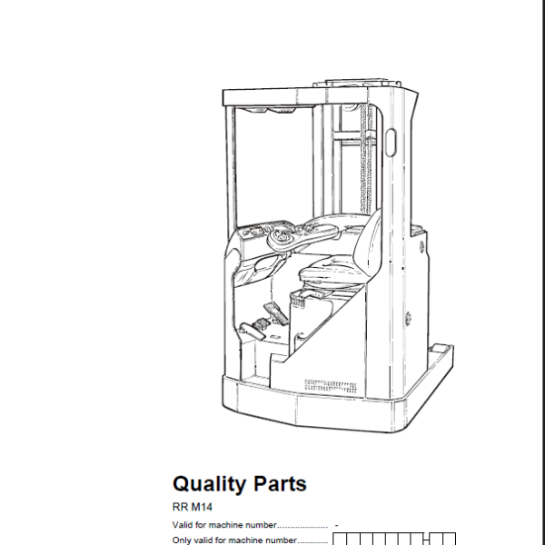 BT RR M14 Reach Truck Quality Parts Manual