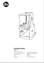 BT RR B8 Reach Truck Quality Parts Manual