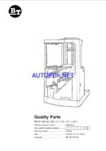 BT RR B7, B8, E7, E8C, 15AC, ACi Reach Truck Quality Parts Manual