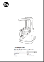 BT RR B4, B5, B6, E4, E5, E6C-AC-ACi Reach Truck Quality Parts Manual