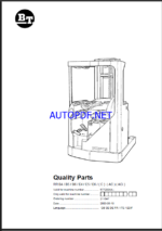 BT RR B4, B5, B6, E4, E5, E6, C, AC, ACi Reach Truck Quality Parts Manual