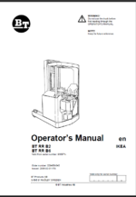 BT RR B2, RR B6 Reach Truck Operators Manual
