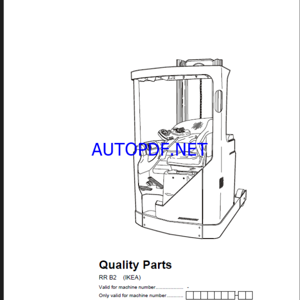BT RR B2 Reach Truck Quality Parts Manual