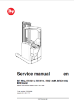 BT RR M12, RR M14, RR M16, RRE120M, RRE140M, RRE160M Reach Truck Master Service Manual