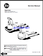 BT RMX, HMX Reach Truck Master Service Manual