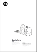 BT OL25 Electric Pallet Truck Quality Parts Manual