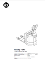 BT LWE180, LWE200, LWE200N Electric Pallet Truck Quality Parts Manual