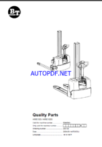 BT HWE100, HWE100S Electric Pallet Truck Quality Parts Manual