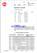 BT PPO 1500 MX, OS 1.0, OS 1.0 W, OS 1.0 HW, OS 1.0 WL, OS 1.2 CB, OS 1.8 X, OS 2.0, OS 3.0 Electric Order Picker Master Service Manual