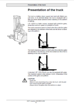BT LSF1250, LSF1250-8, LSF1600 Pedestrian Stacker Operators Manual