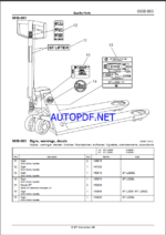 BT L2000L, L2000Z Hand Pallet Truck Quality Parts Manual