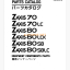ZX70,70LC,80,80LCK,80SB,80SBLC Inner Parts Catalog