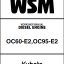 Kubota DIESEL ENGINE OC60-E2 OC95-E2 Diesel Engine Workshop Manual