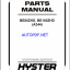 Hyster BE80ZHD, BE100ZHD (A244) Forklift Parts Manual