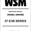 Kubota 07-E3B SERIES Diesel Engine Workshop Manual