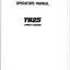Takeuchi TB25 Compact Excavator Operators Manual