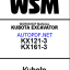 Kubota KX121-3 KX161-3 Excavator Workshop Manual
