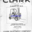 Clark Clarklift CFY 40B Maintenance Manual and Parts Book (Model 1610895)