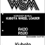 Kubota R420 R520 Wheel Loader Code No 97899-60420 Workshop Manual