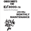 EX8000-7B (Cummins Tier 4 Final) MONTHLY MAINTENANCE CHECK SHEET