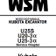 Kubota U20-3 U25-3Sα U25S Excavator Code No.97899-61500 Workshop Manual