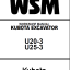 Kubota U20-3 U25-3 Excavator Workshop Manual