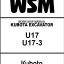 Kubota U17 U17-3 Code No.97899-61970 Excavator Workshop Manual