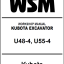 Kubota U48-4 U55-4 Excavator Workshop Manual