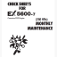 EX5600-7 (Cummins FCO) DAILY AND WEEKLY MAINTENANCE CHECK SHEETS