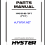 Hyster H40, H50, H60, H70FT (P177) Forklift Parts Manual