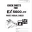 EX5600-7P(Cummins FCO) PARTS VISUAL CHECK SHEETS