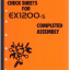 EX1200-5 COMPLETE ASSEMBLY CHECK SHEET