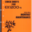 EX1200-5 MONTHLY MAINTENANCE CHECK SHEET