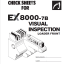 EX8000-7B VISUAL INSPECTION CHECK SHEETS