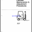 Clark PT5, PT7 Forklift Planned Maintenance and Adjustment Procedures Manual (PMA528)