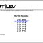 Utilev UT15 PFE, UT18 PFE, UT20 PFE, UT25 PFE, UT30 PFE, UT35 PFE Forklift Parts Manual