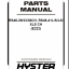 Hyster RS46-29, RS46-33, RS46-36CH, RS46-41L, RS46-S, RS46-LS, RS46-XLS CH (E222) Forklift Parts Manual