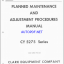 Clark CY5275 Series Planned Maintenance and Adjustment Procedures Manual (PMA229)