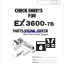 EX3600-7B PARTS VISUAL CHECK SHEET (MTU Tier4 Final Engine)
