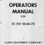Clark EC(SV) 50, 60, 70 Forklift Operators Manual (O-219)