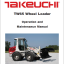 Takeuchi TW65 Wheel Loader Operation and Maintenance Manual (8016656)