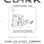 Clark Powrworker P30 Parts Manual (X123A)