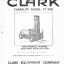 Clark Clarklift Model CY200 Forklift Parts Manual (X78A)